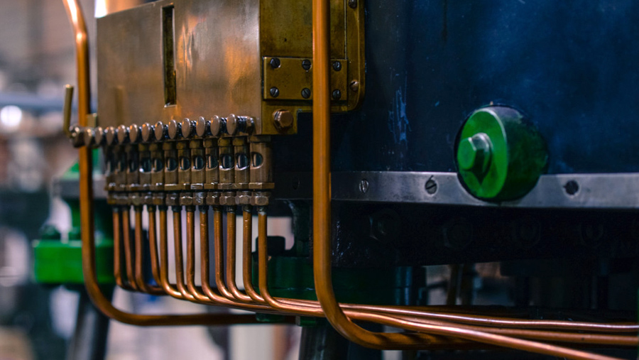 Closeup of an industrial machine