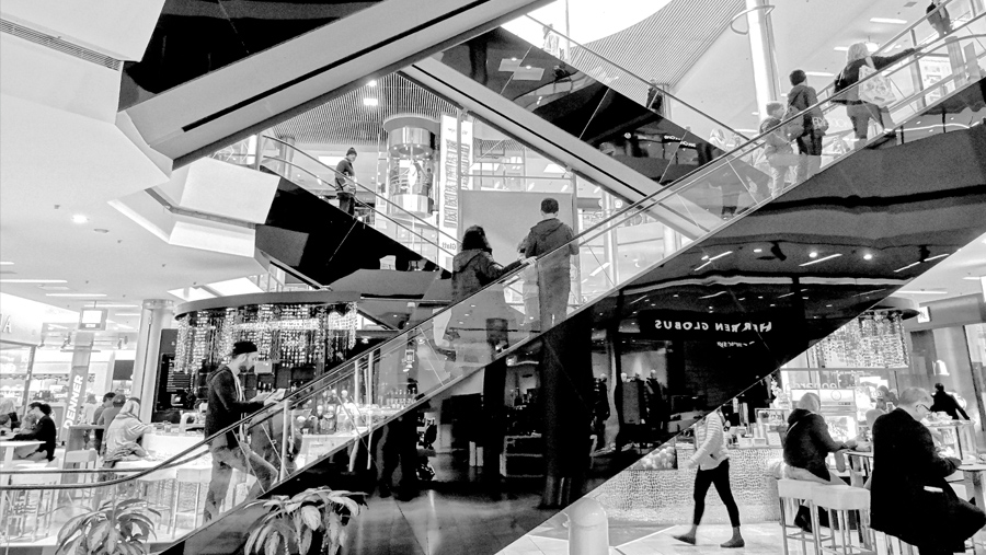 General shot of a shopping mall